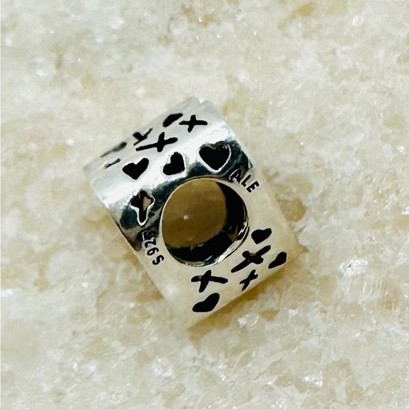 EUC Pandora 798692C01 Sterling Silver Sparkling Freehand Heart Charm w/ Clear CZ - Picture 13 of 16